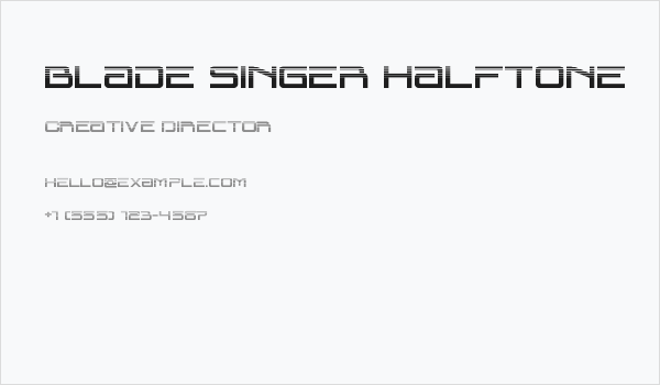 Blade Singer Halftone Business Card