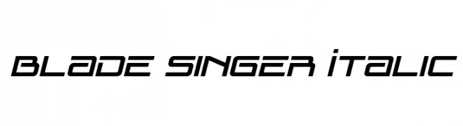 Blade Singer Italic  Frei Schriftart Herunterladen