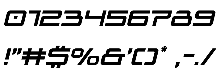 Blade Singer Italic Font OTHER CHARS