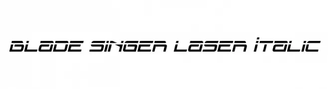 Blade Singer Laser Italic  Fuentes Gratis Descargar