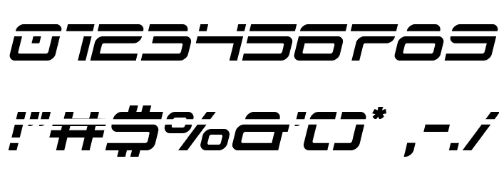 Blade Singer Laser Italic Font OTHER CHARS