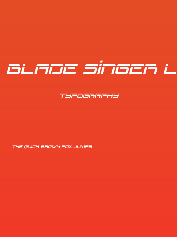 Blade Singer Laser Italic Poster