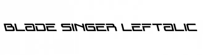 Blade Singer Leftalic  Frei Schriftart Herunterladen