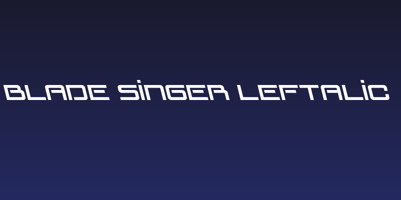 Blade Singer Leftalic Social Header