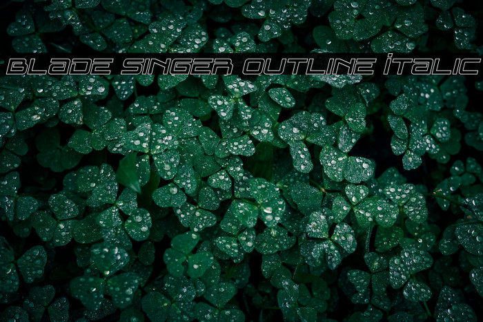 Blade Singer Outline Italic Example 2