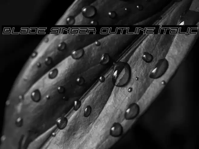 Blade Singer Outline Italic Font examples