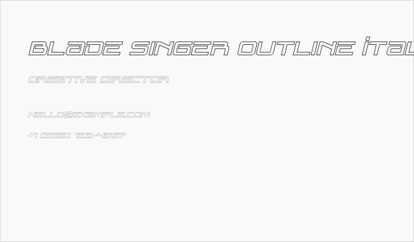 Blade Singer Outline Italic Business Card