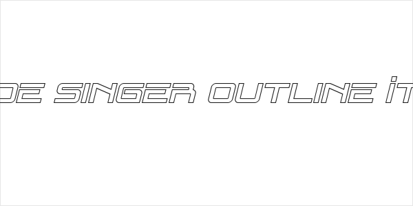 Blade Singer Outline Italic Logo