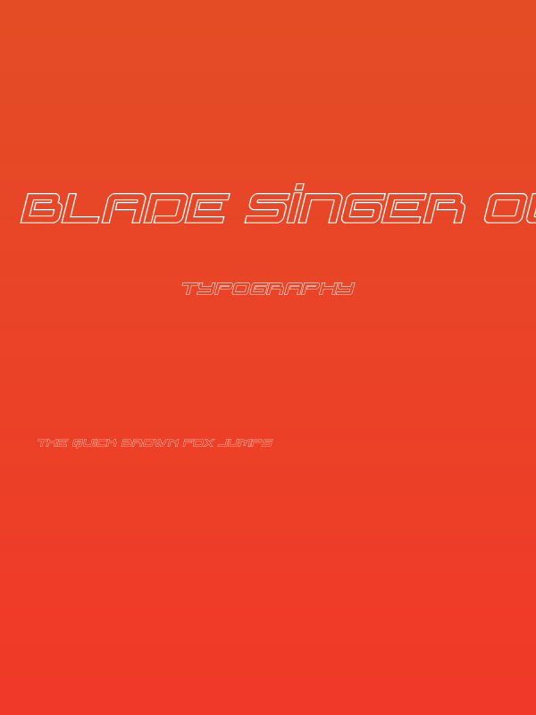 Blade Singer Outline Italic Poster