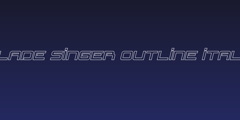 Blade Singer Outline Italic Social Header