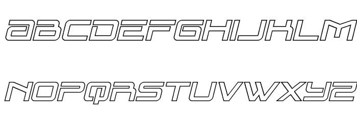 Blade Singer Outline Italic Font LOWERCASE