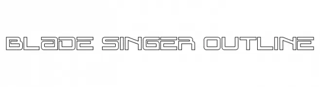 Blade Singer Outline  Fuentes Gratis Descargar