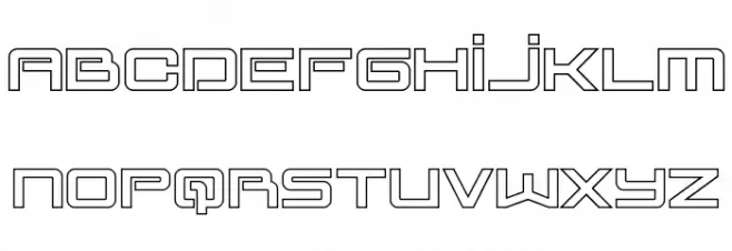 Blade Singer Outline Font UPPERCASE