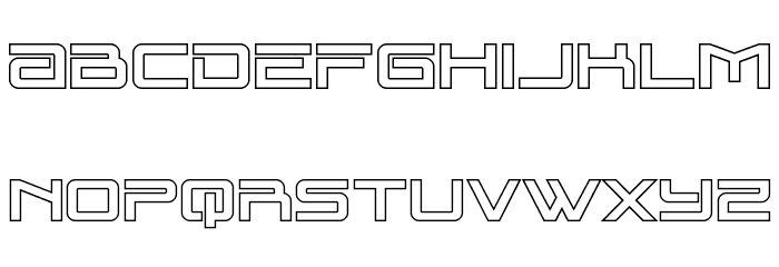 Blade Singer Outline Font LOWERCASE