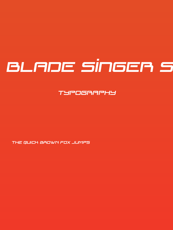 Blade Singer Semi-Italic Poster