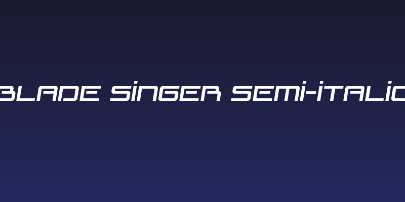 Blade Singer Semi-Italic Social Header