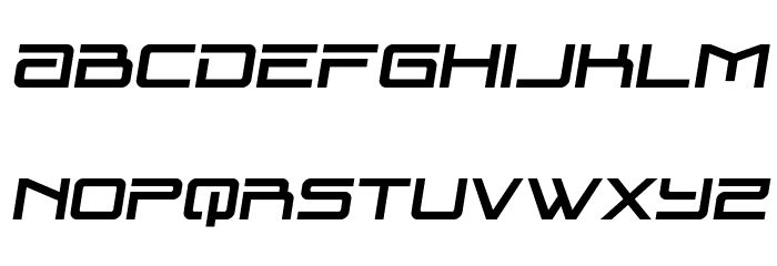 Blade Singer Semi-Italic Font LOWERCASE