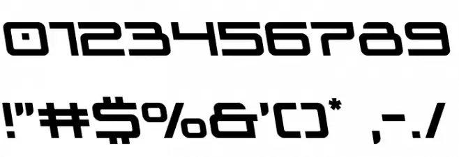 Blade Singer Semi-Leftalic Font OTHER CHARS