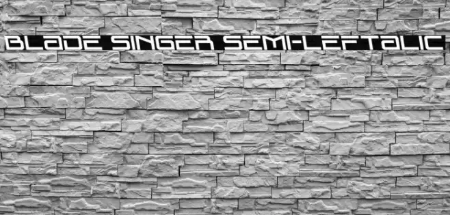 Blade Singer Semi-Leftalic Font examples