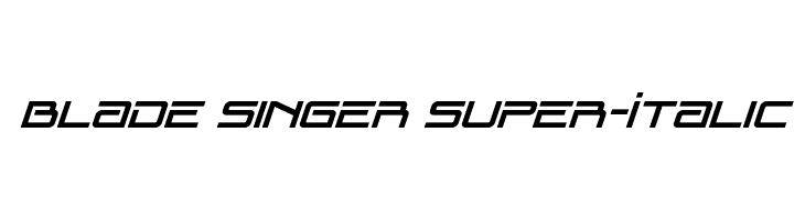 Blade Singer Super-Italic  Free Fonts Download