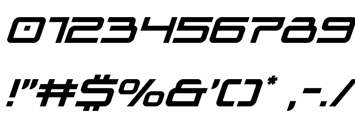 Blade Singer Super-Italic Font OTHER CHARS