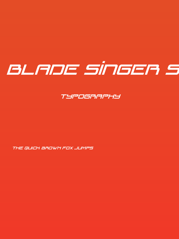 Blade Singer Super-Italic Poster