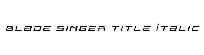 Blade Singer Title Italic  Frei Schriftart Herunterladen