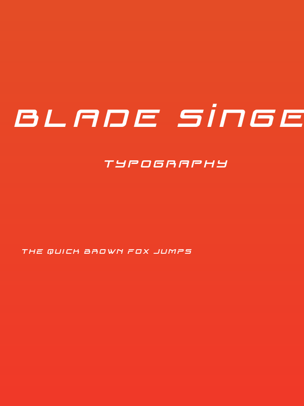 Blade Singer Title Italic Poster