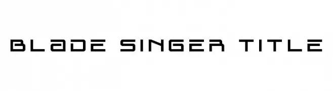 Blade Singer Title  les polices de caractères gratuit tlcharger