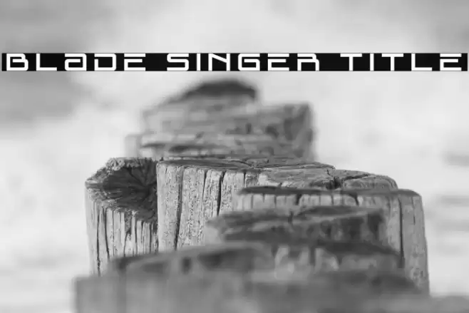 Blade Singer Title Font examples