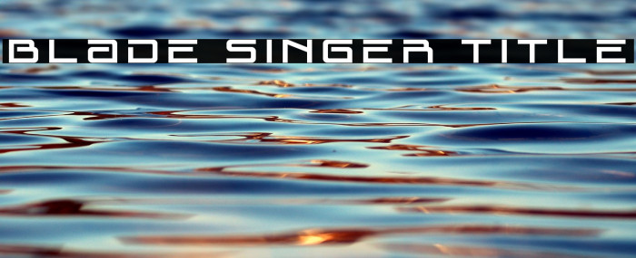 Blade Singer Title Example 3