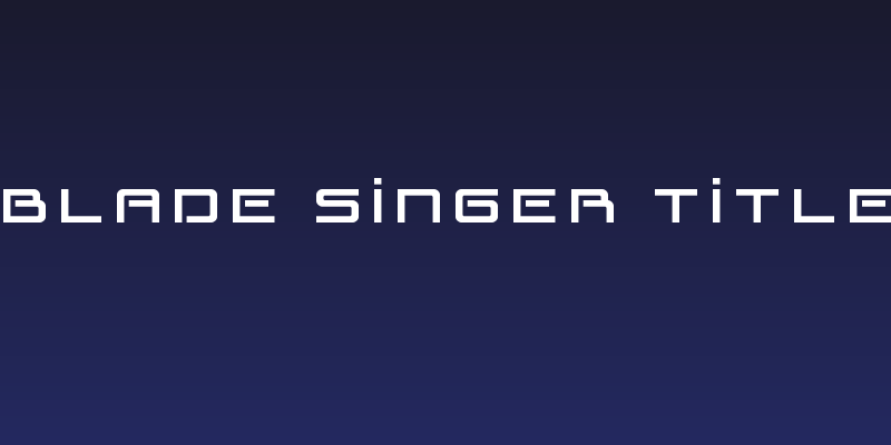 Blade Singer Title Social Header