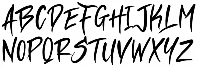 Blade Stroke Font UPPERCASE