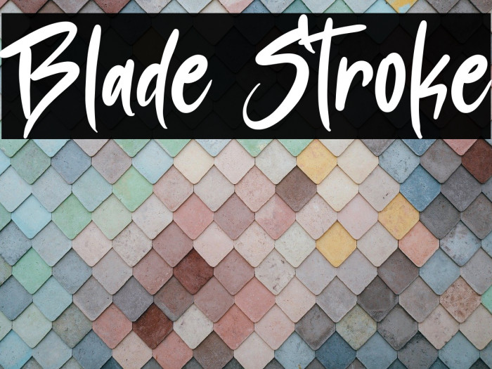 Blade Stroke Font examples