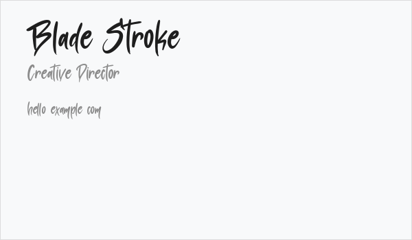 Blade Stroke Business Card