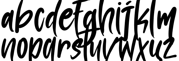 Blade Stroke Font LOWERCASE