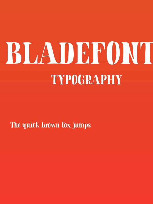 BladeFont Poster