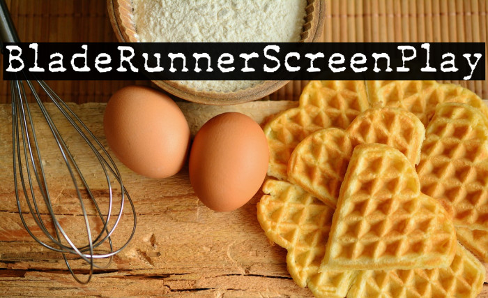 BladeRunnerScreenPlay Example 3