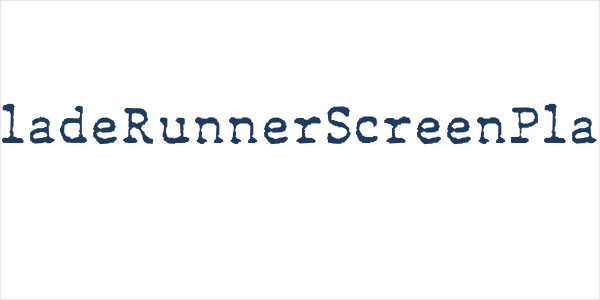 BladeRunnerScreenPlay Logo