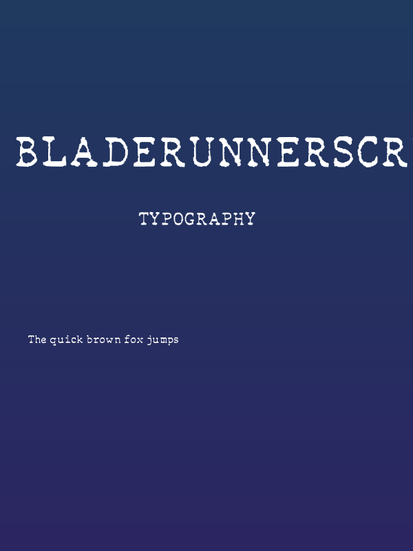 BladeRunnerScreenPlay Poster