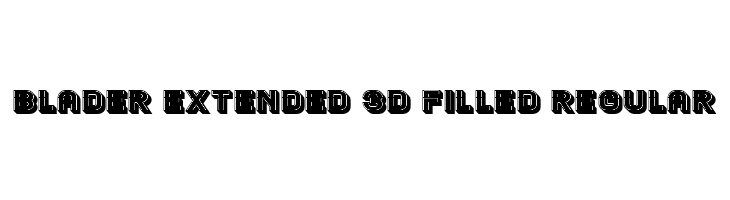 Blader Extended 3D Filled Regular  لخطوط تنزيل