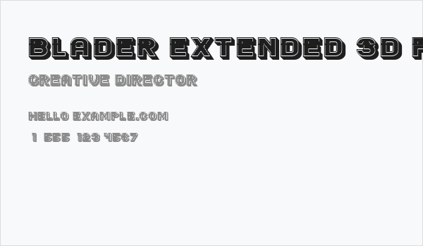Blader Extended 3D Filled Regular Business Card