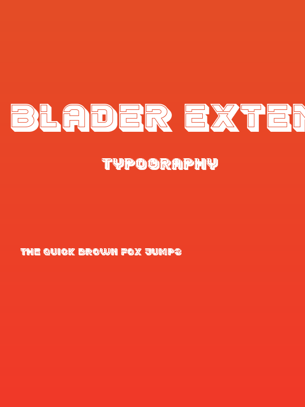 Blader Extended 3D Filled Regular Poster