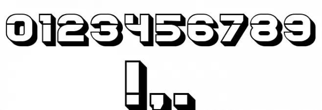 Blader Extended 3D Regular Font OTHER CHARS