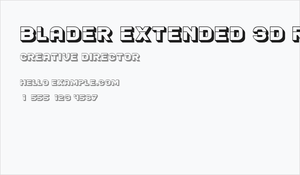 Blader Extended 3D Regular Business Card