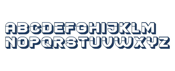 Blader Extended 3D Regular Lowercase