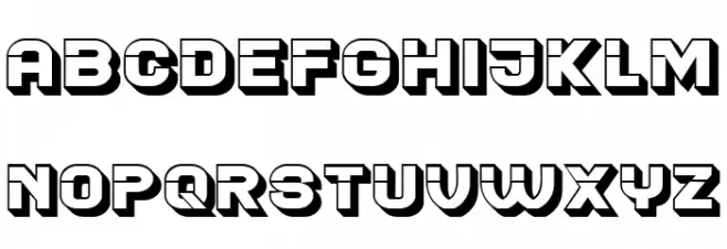 Blader Extended 3D Regular 字体 小写