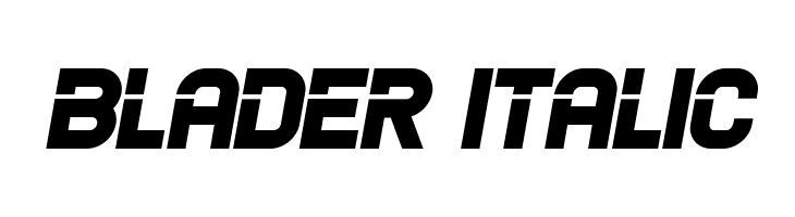Blader Italic  font caratteri gratis