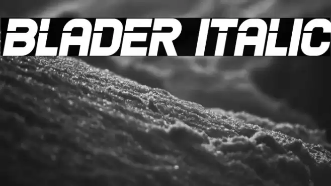 Blader Italic Font examples