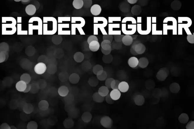 Blader Regular Font examples